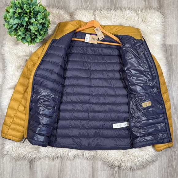 Patagonia Men’s Raptor‎ Brown Colorblock Down Sweater XL - Picture 10 of 13